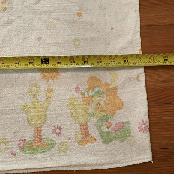 Sesame Street Big Bird Vintage Baby Toddler Receiving Crib Blanket 31x26 in - Picture 3 of 7